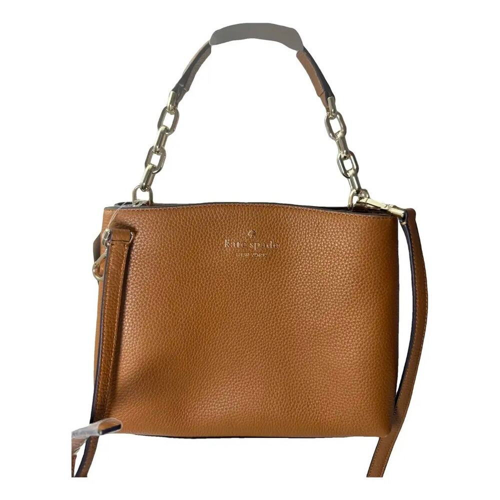 Kate Spade New York Pebbled Leather Cognac Shoulder Bag